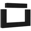 vidaXL TV-Schrank-Set 8 stk. Schwarz Eichen-Optik Holzwerkstoff