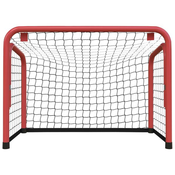 vidaXL Hockeytor mit Netz Rot & Schwarz 68x32x47 cm Stahl & Polyester