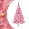 vidaXL K&uuml;nstlicher vorbeleuchteter Weihnachtsbaum Rosa 150 cm PVC