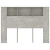 vidaXL Kopfteil mit Ablagen Betongrau 140x18,5x104,5 cm