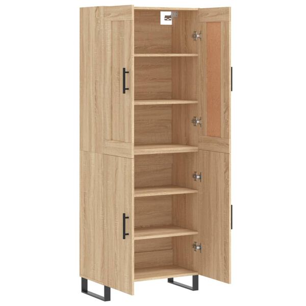 vidaXL Highboard Sonoma-Eiche 69,5x34x180 cm Holzwerkstoff