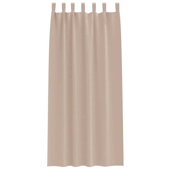 vidaXL Verdunkelungs-Vorh&auml;nge mit Ringen 2 pcs Taupe 245 x 140 cm