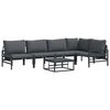vidaXL Gartensofa-set 6 Stk. Schwarz Stahl