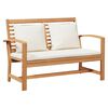 vidaXL Garten-Sofa-Set Natur Teak-Massivholz