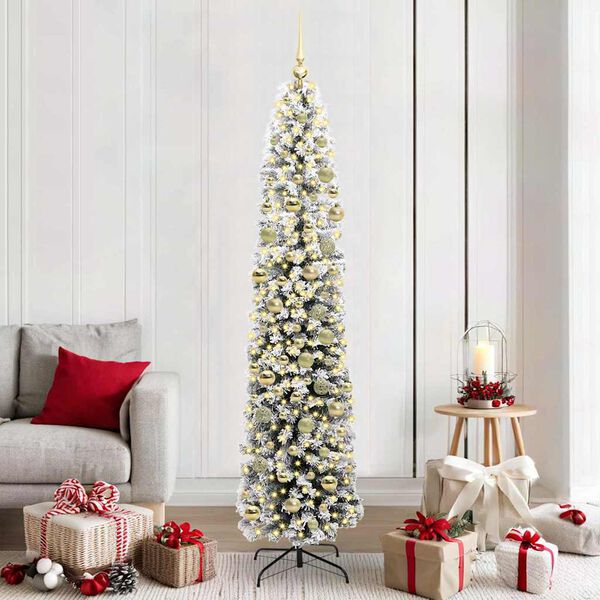 vidaXL K&uuml;nstlicher Weihnachtsbaum mit 300 LEDs mit St&auml;nder Gr&uuml;n 210 cm