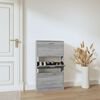 vidaXL Schuhschrank Grau Sonoma 59x17x108 cm Holzwerkstoff