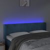 vidaXL LED Kopfteil Dunkelblau 147x16x78/88 cm Samt