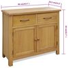 vidaXL Sideboard 90x33,5x83 cm Massivholz Eiche