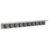 vidaXL Wandmontierter nachttisch Beton Grau 100 x 10,5 x 10,5 cm