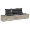 vidaXL Sofa Set 3 stk. Hellgrau [Synthetisch]: Poly Rattan