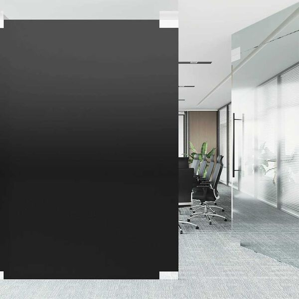 vidaXL Fensterfolien 3 Stk. Statisch Matt Schwarz PVC