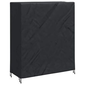 vidaXL Pingpong Tischbezug Uni Schwarz 165 x 70 x 185 cm Stoff