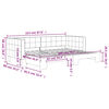 vidaXL Tagesbett Ausziehbar Rosa 80x200 cm Samt