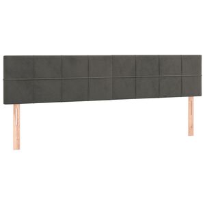 vidaXL Kopfteile Dunkelgrau 180x5x78/88 cm Samt