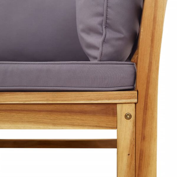 vidaXL Gartensofa mit Kissen 2-Sitzer Massivholz Akazie