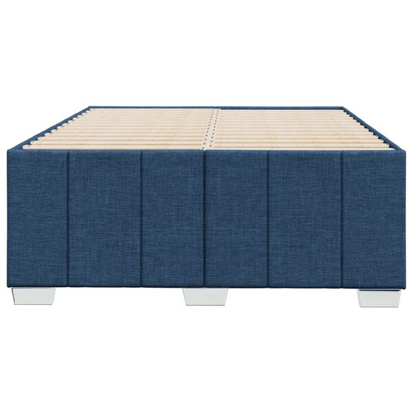 vidaXL Bettgestell ohne Matratze Blau 120x190 cm Stoff