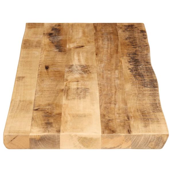 vidaXL Tischplatte mit Baumkante 140x40x2,5 cm Raues Mango Massivholz