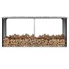 vidaXL Brennholzlager Verzinkter Stahl 330 x 92 x 153 cm Anthrazit
