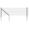vidaXL Zaunpfosten Grau 25 x 0,4 m (12 x 12 mm Maschen) Stahl und PVC