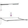 vidaXL Markise Hellgrau 3 x 2,5 m Polyester und Metall