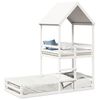 vidaXL Etagenbett mit Dach Wei&szlig; 90x190 cm Massivholz Kiefer