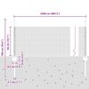 vidaXL Zaun mit Pfosten Grau 0,5 x 25 m Stahl