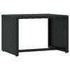 vidaXL Sonnenliegen 2 Stk. mit Tisch Schwarz Poly Rattan