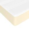 vidaXL Boxspringbett mit Matratze Creme 140x190 cm Kunstleder