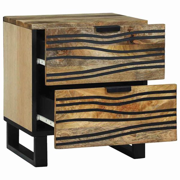 vidaXL Nachttisch Braun 40 x 33 x 46 cm Massivholz Akazie