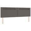 vidaXL Boxspringbett mit Matratze Grau 180 x 200 cm Kunstleder