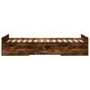 vidaXL Bettgestell mit Schubladen R&auml;uchereiche 90x200cm Holzwerkstoff