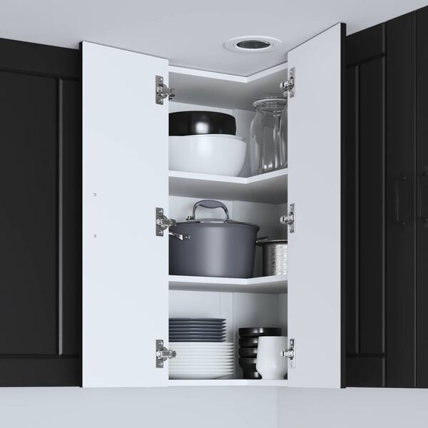 vidaXL K&uuml;chenschrank Lucca Schwarz 57 x 57 x 80 cm Holzwerkstoff