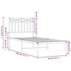 vidaXL Bettgestell mit Kopfteil Metall Schwarz 75x190 cm