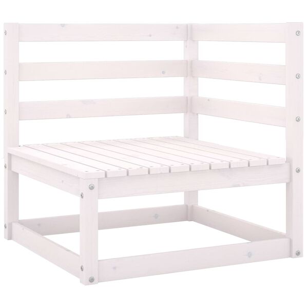 vidaXL 10-tlg. Garten-Lounge-Set Wei&szlig; Massivholz Kiefer