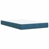 vidaXL Boxspringbett mit Matratze Dunkelblau 120x190 cm Samt