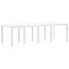 vidaXL Gartentisch Wei&szlig; 250 x 100 x 73 cm Poly-Rattan