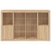 vidaXL Sideboards mit LED-Leuchten 3 Stk. Sonoma-Eiche Holzwerkstoff