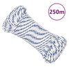 vidaXL Bootsseil Wei&szlig; 4 mm 250 m Polypropylen
