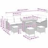 vidaXL Gartensofa-set mit Kissen 10 pcs Schwarz Poly-Rattan