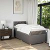 vidaXL Boxspringbett mit Matratze Taupe 100x200 cm Stoff