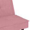 vidaXL Schlafsofa mit Getr&auml;nkehaltern Rosa Samt