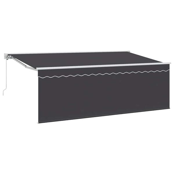 vidaXL Einziehbare Markise Anthrazit 400 x 200 cm Stoff