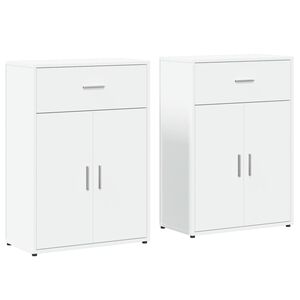 vidaXL Sideboards 2 Stk. Wei&szlig; 60x30x84 cm Holzwerkstoff