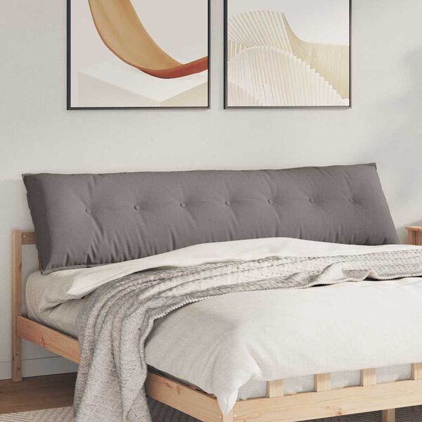 vidaXL R&uuml;ckenkissen Taupe 200 x 19 x 50 cm Stoff