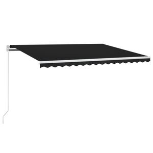 vidaXL Markise Manuell Einziehbar mit LED 400x350 cm Anthrazit