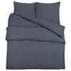 vidaXL Bettw&auml;sche-Set Anthrazit 200x200 cm Baumwolle