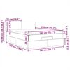 vidaXL LED Kopfteil Dunkelgr&uuml;n 144x5x118/128 cm Samt
