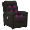vidaXL Massagesessel mit Aufstehhilfe Schwarz Stoff