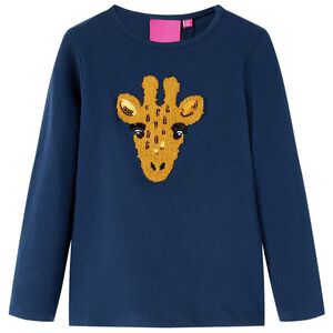 vidaXL Kinder-Langarmshirt Marineblau 116