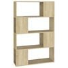 vidaXL B&uuml;cherregal Raumteiler Sonoma-Eiche 80x24x124,5cm Holzwerkstoff